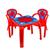 Kit mesa duas cadeira infantil menino brinquedos carro  princesa spider  brinquedoteca atividades leitura Vermelho