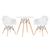 KIT - Mesa Eames 70 cm + 2 cadeiras Eiffel DAW com braços Mesa branco com cadeiras branco