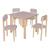 Kit Mesa Escrivaninha Infantil com 4 Cadeiras, Varias Cores Rose