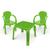 Kit Mesa Mesinha Com 2 Cadeiras Brinquedo Infantil Educativo Verde