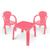 Kit Mesa Mesinha Com 2 Cadeiras Brinquedo Infantil Educativo Rosa