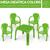 Kit Mesa Mesinha Com 4 Cadeiras Brinquedo Infantil Educativo Verde