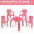 Kit Mesa Mesinha Com 4 Cadeiras Brinquedo Infantil Educativo Rosa