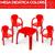 Kit Mesa Mesinha Com 4 Cadeiras Brinquedo Infantil Educativo Vermelho