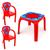 Kit Mesinha Infantil E 2 Cadeiras Menino Aranha Homem Usual Vermelho