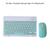 Kit Mini Teclado Mouse Sem Fio Bluetooth Notebook Pc Tablet verde