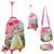 Kit Mochila 3d Com Rodinhas E Lancheira + Estojo Princesses