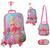 Kit Mochila 3d Com Rodinhas E Lancheira + Estojo Alice mermaid