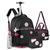 Kit Mochila Carrinho Estojo Box Lancheira RB Rebecca Bonbon Oficial Colegial Meninas Lançamento RB24001 Preto c/ Squeeze