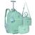 Kit Mochila Carrinho Lancheira Estojo Rebecca Bonbon Crinkle Matelassê  RB24043 Verde