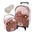 Kit Mochila De Carrinho Infantil Bichinho G + Lancheira + Estojo Escolar Urso Palha