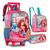 KIT Mochila de Carrinho Infantil +LANCHEIRA +ESTOJO  Princesas Mágicas Rosa