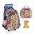 Kit Mochila De Rodinha Barbie Paete +Lancheira +Cachorrinho Azul