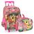 Kit Mochila de Rodinha e Lancheira de Girafas Up4you 39942 Pink