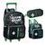 Kit Mochila de Rodinha Lancheira e Estojo Game Start Clio VD23088K Preto/Verde