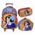 Kit Mochila de Rodinha Lancheira e Estojo Princesa Branca de Neve Yepp MIF5330 Amarelo