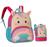 Kit mochila e lancheira escolar infantil bichinhos unicornio Rosa