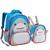 Kit Mochila e Lancheira Infantil Animais Zoo Clio Creche Azulclaro