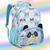 Kit Mochila Escolar Feminina Infantil Panda e Gatinho Com Detalhes em 3D Menina Azul