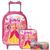 Kit Mochila Escolar Rodinha Menina+ Lancheira Térmica+ Estojo Rosa