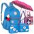 Kit Mochila Estojo Lancheira Guarda Chuva Caderno Bolsa Original Rebecca Bonbon Meninas Juvenil RB RB24005 Azul