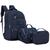 Kit Mochila Feminina Escolar Tactel Linda Notebook Leve e Resistente Impermeavel Europelle Azul Marinho