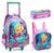 Kit Mochila Feminina Sereia DL0610 Com Lancheira Estojo Lilás