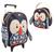 Kit Mochila Feminino Masculino Infantil Carrinho Rodinha Com Lancheira Pinguim