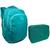 Kit  Mochila Infantil e Estojo Box Feminino Impermeável Nylon Resistente Kit Escolar Grande Verde-água