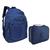 Kit  Mochila Infantil e Estojo Box Feminino Impermeável Nylon Resistente Kit Escolar Grande Azul-marinho alça