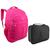 Kit  Mochila Infantil e Estojo Box Feminino Impermeável Nylon Resistente Kit Escolar Grande Chiclete/Preto alça