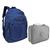 Kit  Mochila Infantil e Estojo Box Feminino Impermeável Nylon Resistente Kit Escolar Grande Marinho/Cinza alça