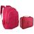 Kit  Mochila Infantil e Estojo Box Feminino Impermeável Nylon Resistente Kit Escolar Grande Pink II/Bordô alça