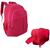 Kit  Mochila Infantil e Estojo Box Feminino Impermeável Nylon Resistente Kit Escolar Grande Pink II/Vermelho alça lateral