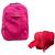 Kit  Mochila Infantil e Estojo Box Feminino Impermeável Nylon Resistente Kit Escolar Grande Pink Sport/Vermelho alça lateral
