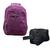 Kit  Mochila Infantil e Estojo Box Feminino Impermeável Nylon Resistente Kit Escolar Grande Roxo Sport/Preto alça lateral