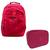 Kit  Mochila Infantil e Estojo Box Feminino Impermeável Nylon Resistente Kit Escolar Grande Vermelho Sport/Pink