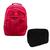 Kit  Mochila Infantil e Estojo Box Feminino Impermeável Nylon Resistente Kit Escolar Grande Vermelho Sport/Preto