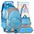 Kit Mochila Infantil Sweet Queen Feminina Escolar Carrinho Azul