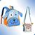 Kit mochila pets infantil costas + lancheira Azul