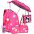 Kit Mochila Rodinha Estojo Lancheira Rebecca Bonbon College Copo RB Meninas Juvenil Lançamento Rosa c/ Guarda-Chuva, Bolsa e Copo