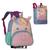 Kit Mochila Rodinha Infantil Meninas Unicórnio Clio + Lacheira Térmica Roxo