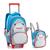 Kit Mochila Rodinhas Infantil Zoop Kid Super Fofo Menino/Menina Azul bebê