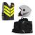 Kit Motoboy Mochila Térmica + Capacete New Liberty 3 + Colete Refletivo BRANCO