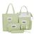 Kit multifuncional mochila bolsa maternidade impermeavel moderna 4 pecas moda bebe e mamae Azul escuro