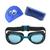 Kit Natação Infantil Profissional Óculos Touca e Estojo Preto azul