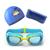 Kit Natação Infantil Profissional Óculos Touca e Estojo Azul azul claro