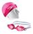 Kit Natação Infantil Speedo Swim Jr Slc - Óculos + Touca Rosa