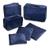 Kit Necessaire 6 Peças Organizador De Bolsas Malas Viagem - Vermelho Azul