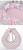Kit Ninho Redutor Berço Trança + Almofada Amamentar Vários Modelos - Beca Baby Chevron Cinza Com Rosa Branco e Almofada Triângulo Rosa